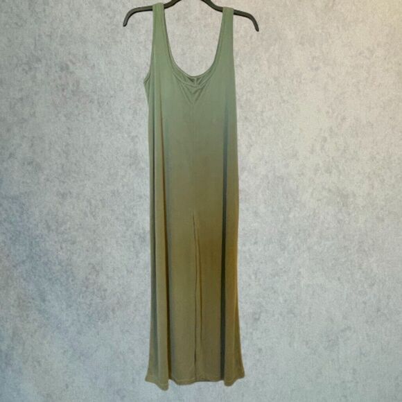 Marine Layer Luxe Rib Jumpsuit Womens Size XL Green Ankle Wide Leg Romper NEW! - Picture 5 of 15